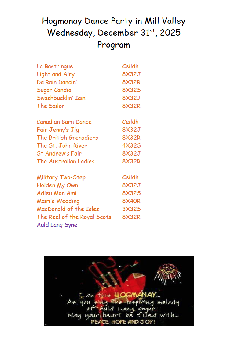 Hogmanay Dance Party in Mill Valley