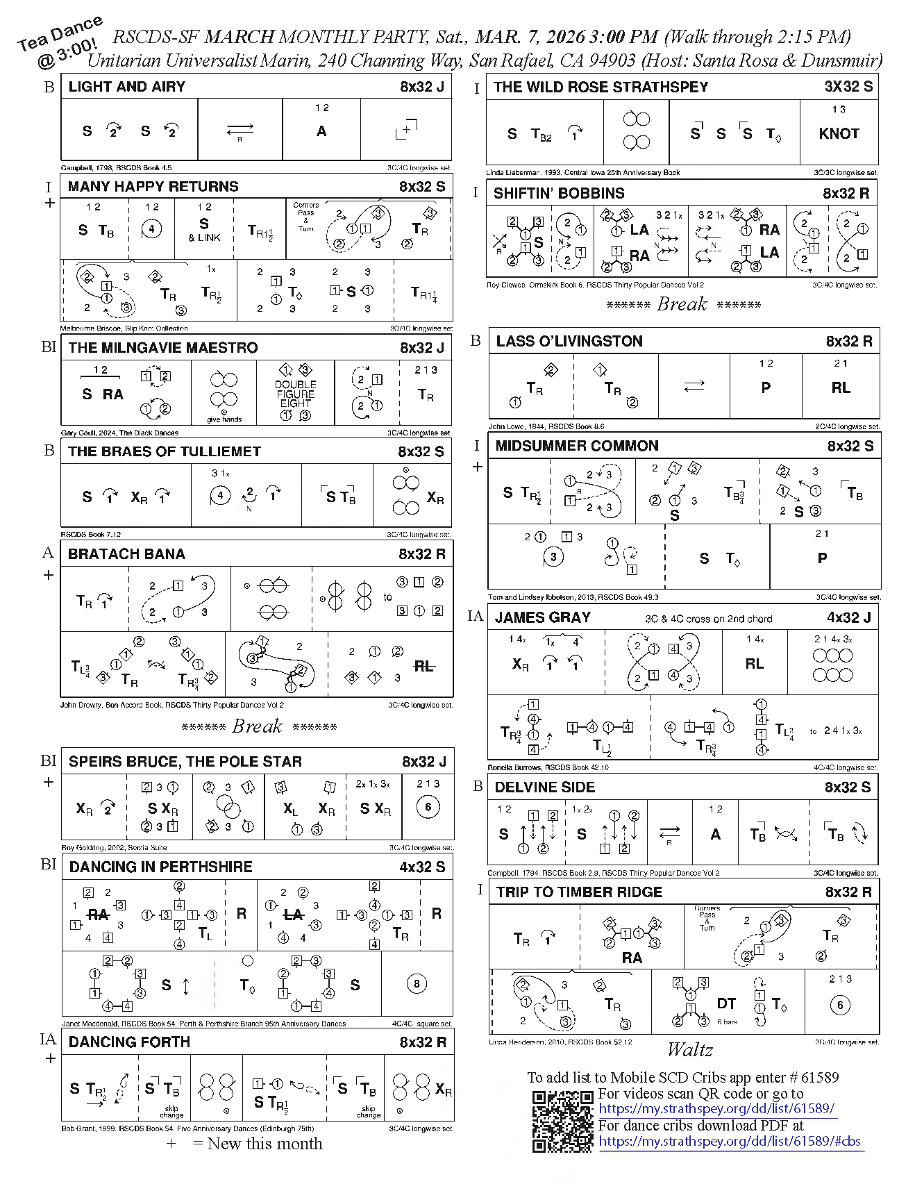 March Monthly Party Tea Dance