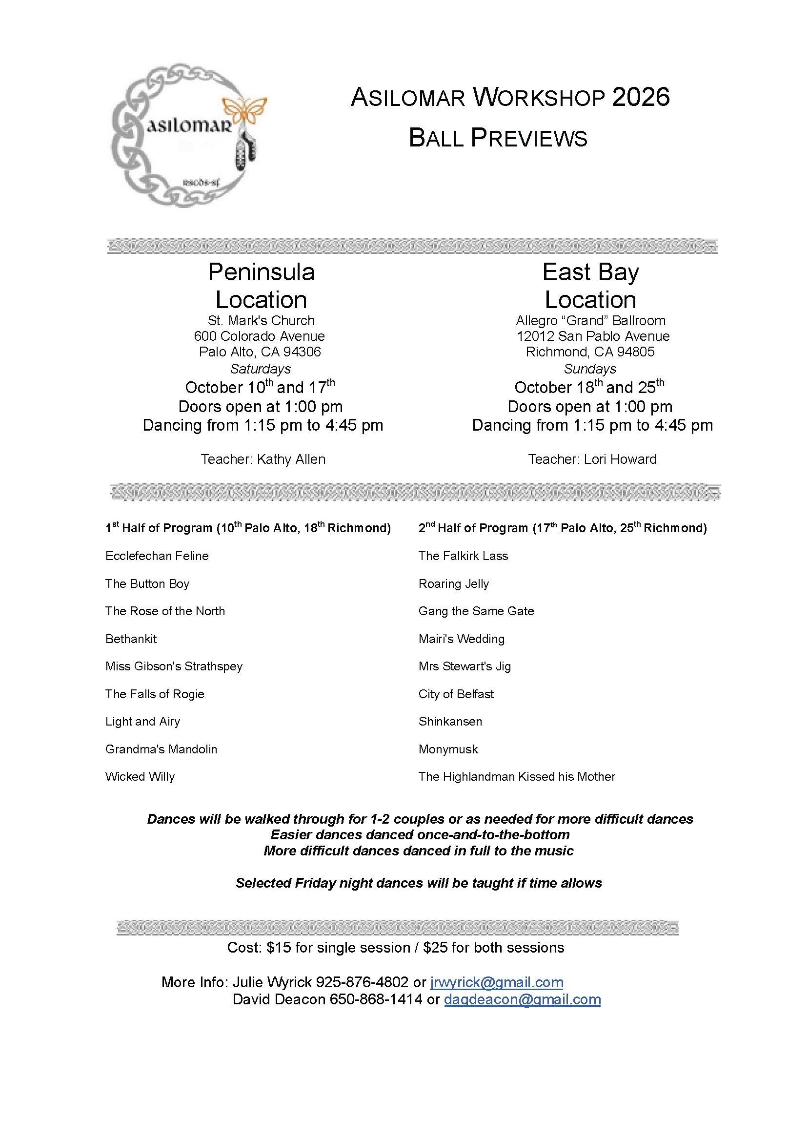 Peninsular Asilomar Ball Preview 1st Half