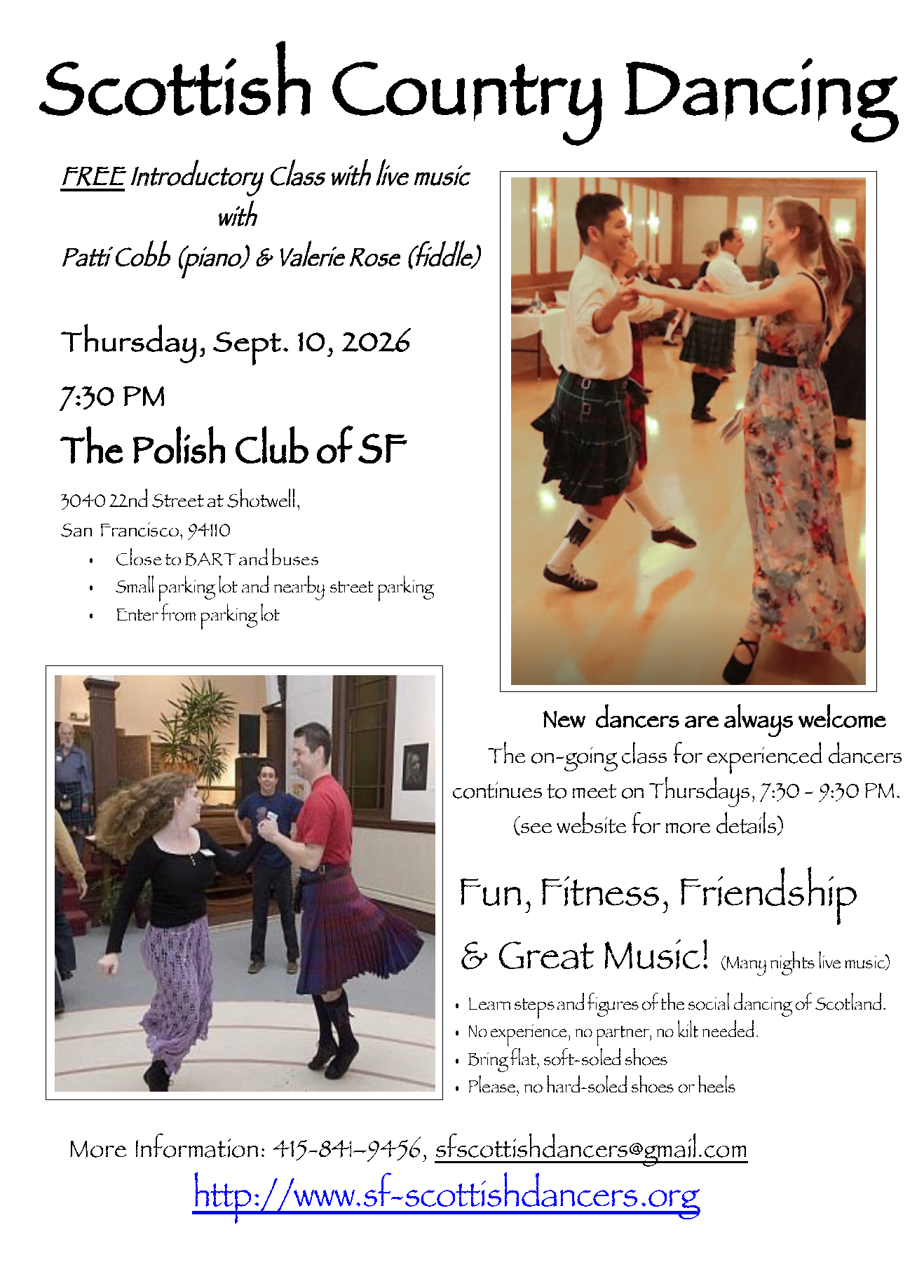 San Francisco Intro to Scottish Country Dancing Party